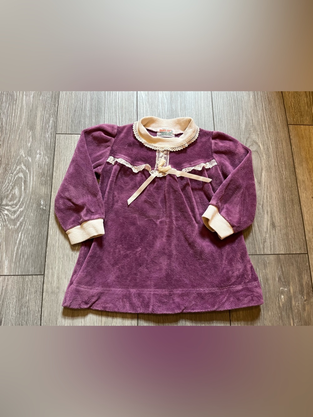 Vintage Purple Girls Jumper Dress Size 2T